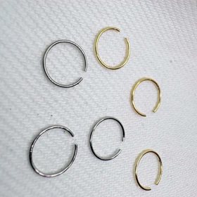 پیرسینگ فیک (Fake) مدل «حلقه طلایی» | بدون نیاز به سوراخ (فروش تکی)