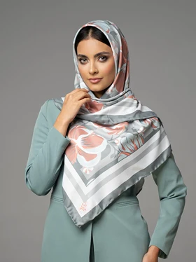 روسری ابریشم بنفشه ایرانی