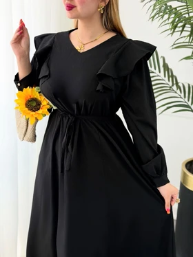 پیراهن روزمره حنانه 0468 (مشکی)