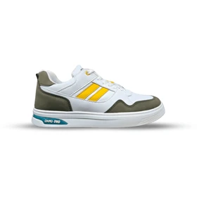 کفش اسپرت کتانی ونس سفید یشمی دوخط زرد Vans کد 290873