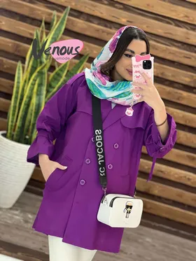 مانتو شش دکمه آستین سگک دار