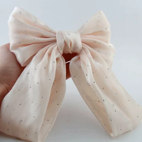 گیره مو فرانسوی مدل نگینی (سفید)