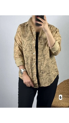 شومیز گلی پاییزی زنانه 43768