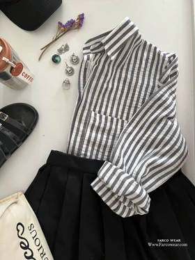 شومیز راه راه زنانه کو 1035