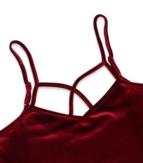 ست تاپ و شورتک مخمل Neev نیو کد 4605 زرشکی Wine