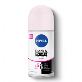 رول ضد تعریق زنانه نیوآ مدل Black &White Clear 72H حجم 50ml