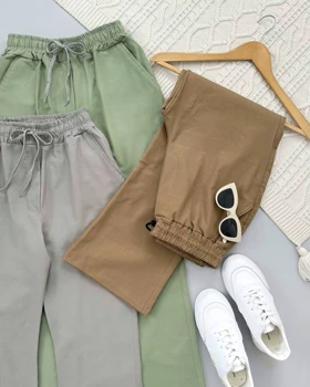 شلوار کتان ساده کد 3959