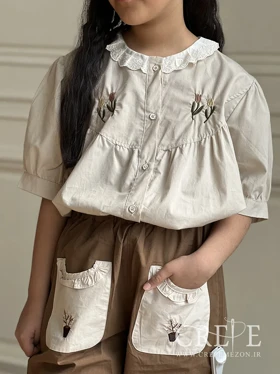 شومیز گلدوزی طرح لاله