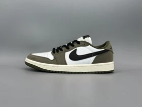 کتانی نایکی جردن1لو اولیو/Nike Air Jordan 1 low