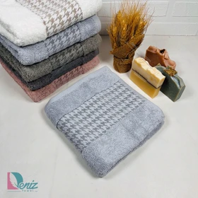 حوله دستی طرح پیچازی رنگ نقرابی