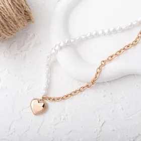 گردنبند مروارید و قلب ژوپینگ کد 570