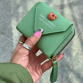 کیف پول و جا کارتی زنانه و دخترانه کله خرس مدل MSN256-36