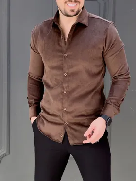 پیراهن 030803 ZARA قهوه‌ای