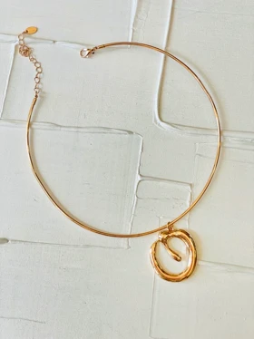 چوکر خاص طلایی (تخفیف: کمی نقطه های رنگ پریدگی )