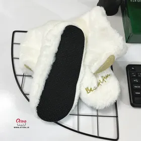 پاپوش سفید زنانه زمستانی مدل beautiful