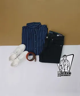 پیراهن راه راه سایز بزرگ