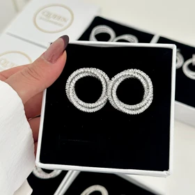 گوشواره زنانه تنیسی گرد کد 857