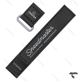 بند اصلی ساعت امگا سواچ مشکی ماموریت به ماه Swatch-Strap-8600-U