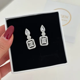 گوشواره زنانه طرح جواهر کد 848