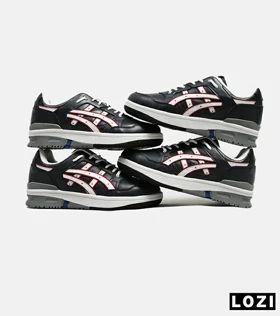 کفش کتانی مردانه مشکی سفید قرمز ASICS TIGER RUNNER II