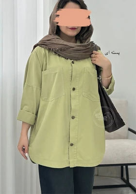 مانتو کتان مدادرنگی