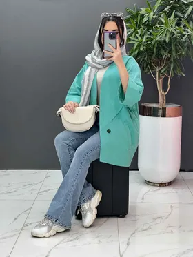 مانتو پانچ یقه مثلثی
