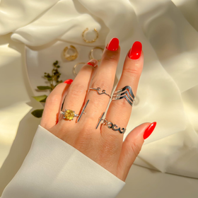 انگشتر پکی نگین‌دار ring pack
