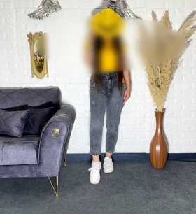 شلوار لی جذب طوسی