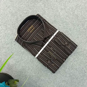 پیراهن استین بلند مردانه _ طرح راه راه قواره کلاسیک