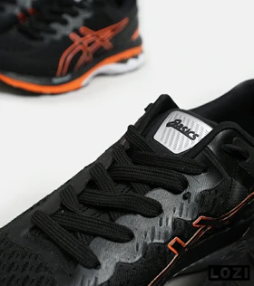 کتانی بزرگ پا مشکی نارنجی ASICS GEL-KAYANO 27