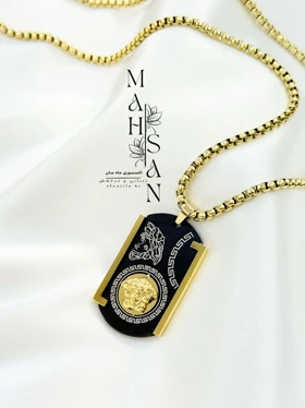 گردنبند مردانه استیل مدل ورساچه XU2001 هدیه خاص ولنتاین