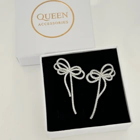 گوشواره زنانه پاپیون نگینی کد 868