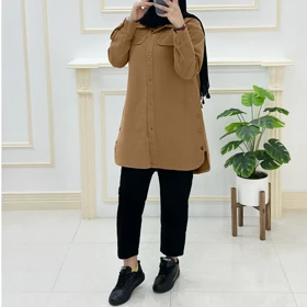 کت کتان زنانه بغل دکمه اسپرت