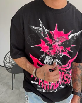 تیشرت یقه گرد HELLSTAR رنگ مشکی