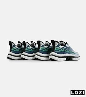 کفش کتانی سفید سبز آبی Saucony Revolution مدل 7406