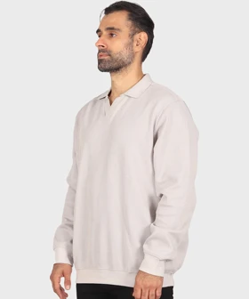 تیشرت آستین بلند مردانه یقه شکاری 0584