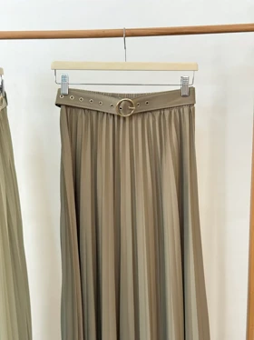 دامن پلیسه کمربنددار