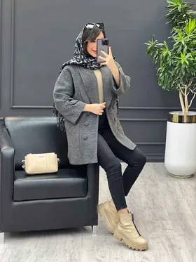 پالتو یقه آرشال آستین پاگن