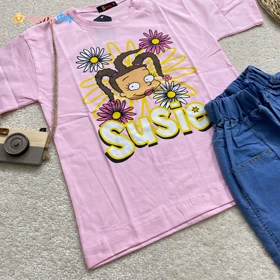 تیشرت شلوارک جین دخترانه مدل SUSIE 8 تا 10 سال