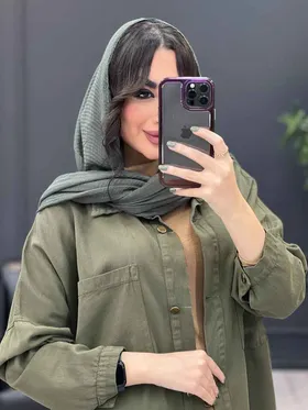 مانتو جین رنگی دو جیب