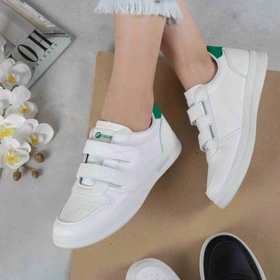 کتانی دخترونه خارجی دو چسب K SHOES