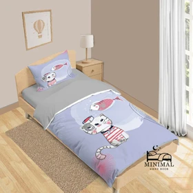 روتختی کودک طرح گربه و ماهی مدل T6359