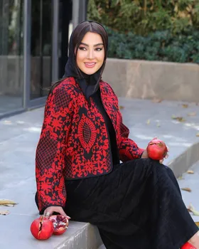 سه تیکه کت دامن و کمربند طرح یلدا کد 2419