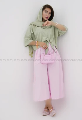 شومیز باکسی جلو گره