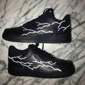 کفش اسپرت کاستوم کتانی ایرفورس air force طرح White Lightning نایک nike کد 185201