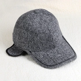 کلاه نقابی گوش دار Tweed Earflap Cap HA211 (طوسی)