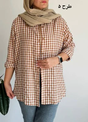 مانتو چهارخونه لینن 2