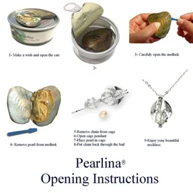 گردنبند مروارید عشق با کنسرو صدف و مروارید پرورشی اصل