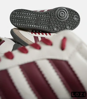 کفش کتانی مردانه و زنانه کرم زرشکی ADIDAS Samba