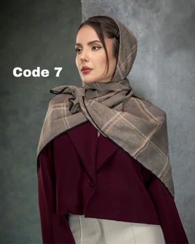 روسری نخ گارزا ژاکارد دست دوز 3505